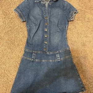 Vintage Hot Kiss denim mini dress